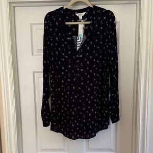 Market & Spruce Navy Floral Tunic